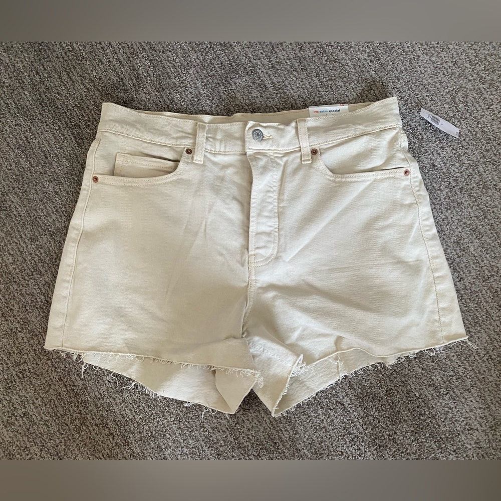 Off White Denim Shorts - Old Navy